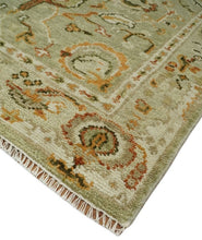 Load image into Gallery viewer, Green &amp; Beige Oushak Rug