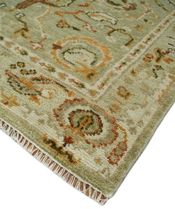 Green & Beige Oushak Rug