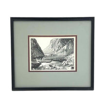 Load image into Gallery viewer, River Canyon Ink Drawing Print