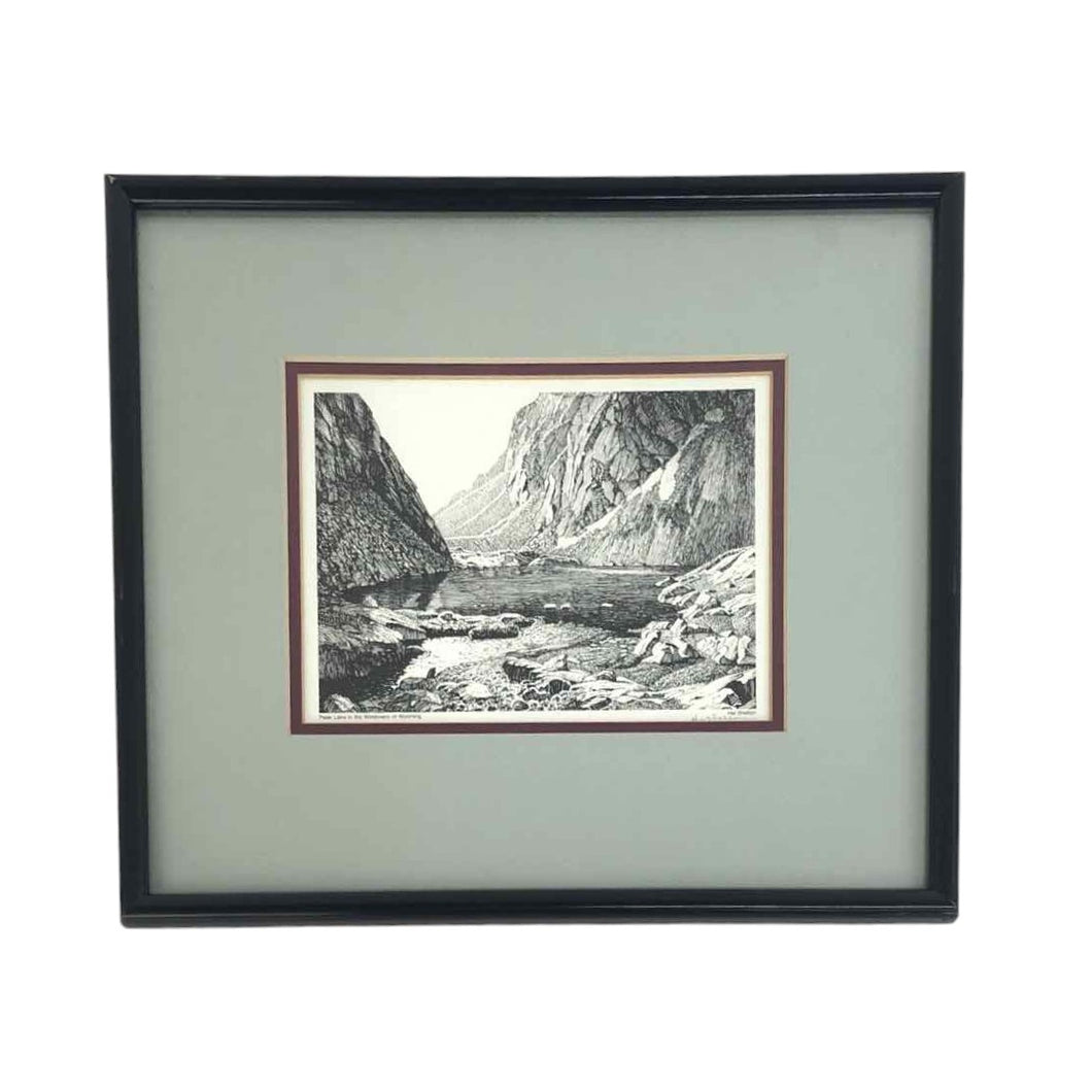 River Canyon Ink Drawing Print