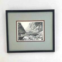 Load image into Gallery viewer, River Canyon Ink Drawing Print