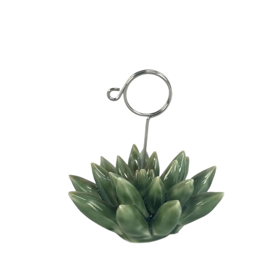 Porcelain Succulent Card Holder