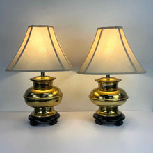 Load image into Gallery viewer, Brass Chinoiserie Lamps