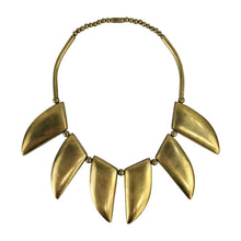 Load image into Gallery viewer, Brass Tooth Bib Necklace