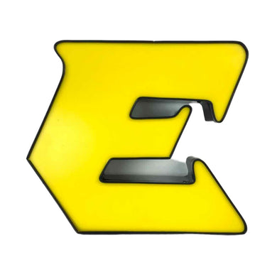 Yellow Italic Channel Letter E