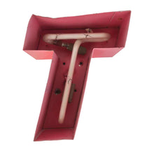 Load image into Gallery viewer, Pink Metal Sign Letter T