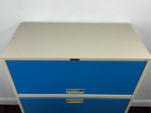 Load image into Gallery viewer, Blue &amp; Beige File Cabinet