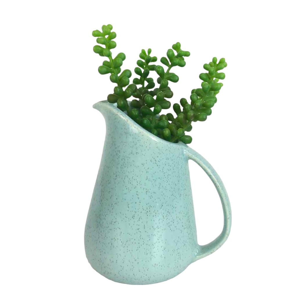 Blue Pottery Pitcher