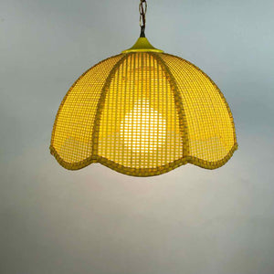 Yellow Woven Pendant Light