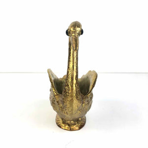 Gold Metal Swan Bowl