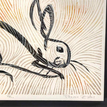 Load image into Gallery viewer, Hare Modern Woodblock Print