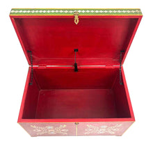Load image into Gallery viewer, Hand Painted Wooden Trunk
