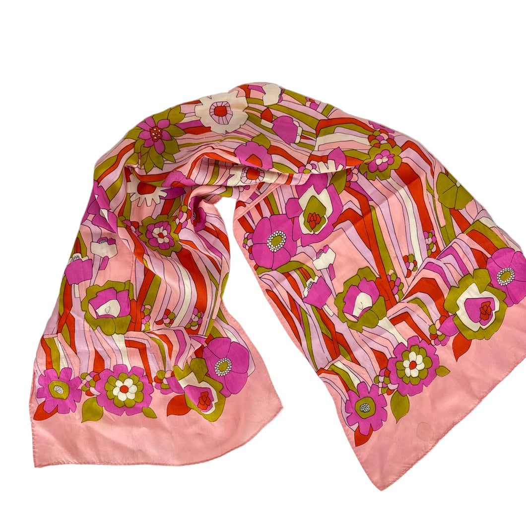 Floral 1960s Scarf