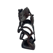 Load image into Gallery viewer, Carved Wooden Frogs Sculpture
