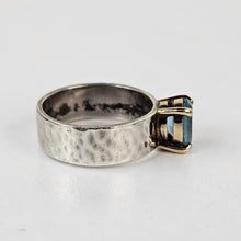 Load image into Gallery viewer, Sterling &amp; Gold Blue Topaz Ring