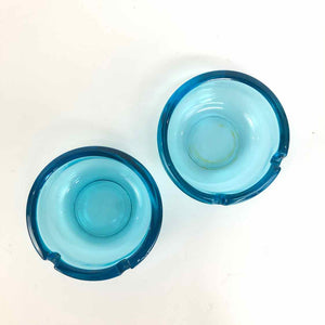 Blue Glass Ashtray