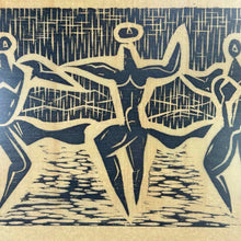 Load image into Gallery viewer, Trio Dancers Woodblock Print
