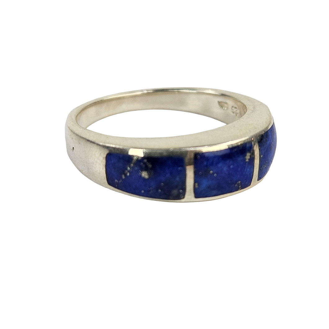 Modern Sterling & Lapis Ring
