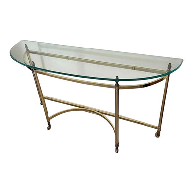 Gold Demilune Console Table