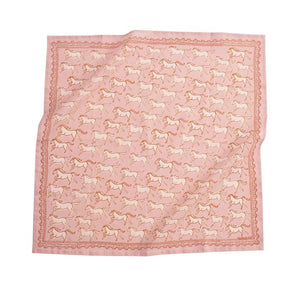 Pink Horses Bandana Scarf