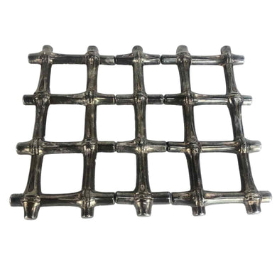 Faux Bamboo Silver Trivet