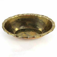 Load image into Gallery viewer, Faux Bamboo Brass Bowl