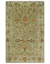 Load image into Gallery viewer, Green &amp; Beige Oushak Rug