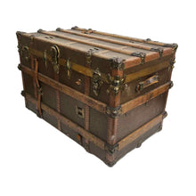 Load image into Gallery viewer, Antique Steamer Trunk