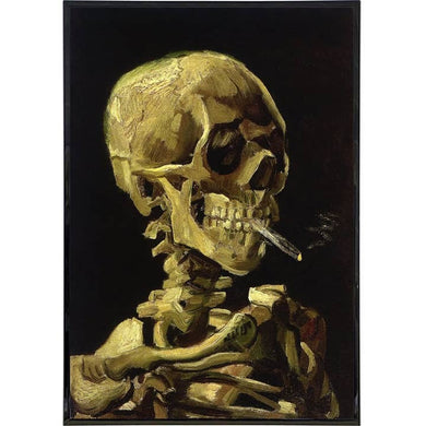 Smoking Skeleton Print