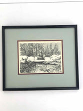 Load image into Gallery viewer, Frozen River Ink Drawing Print