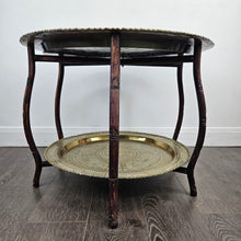 Load image into Gallery viewer, Folding Brass Tray Table