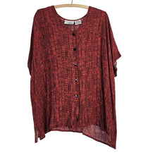 Load image into Gallery viewer, Ladies Red &amp; Black Blouse