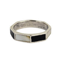 Load image into Gallery viewer, Onyx &amp; Pearl Octagon Ring