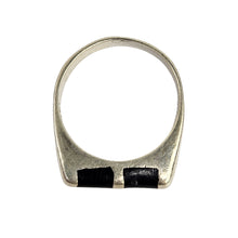 Load image into Gallery viewer, Modern Sterling &amp; Onyx Ring