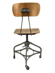 Industrial Drafting Stool Chair