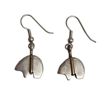Load image into Gallery viewer, Sterling &amp; Brass Bear Earrings