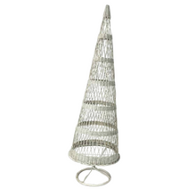Load image into Gallery viewer, White Wicker Christmas Tree