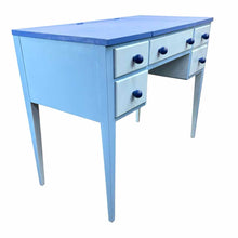 Load image into Gallery viewer, Blue Vanity Desk