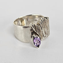 Load image into Gallery viewer, Amethyst Bark Sterling Ring