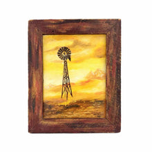 Load image into Gallery viewer, Golden Windmill Landscape Painting