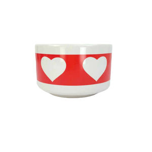 Red & White Hearts Bowl