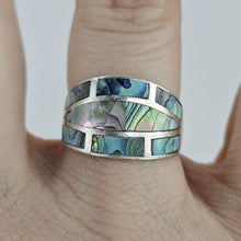 Load image into Gallery viewer, Modern Sterling &amp; Abalone Ring