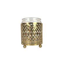 Load image into Gallery viewer, Gold Metal &amp; Glass Cup