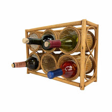 Load image into Gallery viewer, Rattan Cane Wine Rack