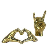 Load image into Gallery viewer, Brass Heart Hands