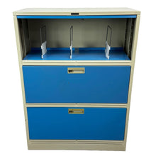 Load image into Gallery viewer, Blue &amp; Beige File Cabinet