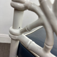 Load image into Gallery viewer, White Faux Bamboo Metal Chairs