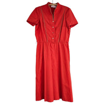 Load image into Gallery viewer, Red &amp; Tan Mid-Century Dress