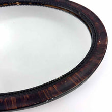 Load image into Gallery viewer, Antique Oval Tiger Wood Mirror