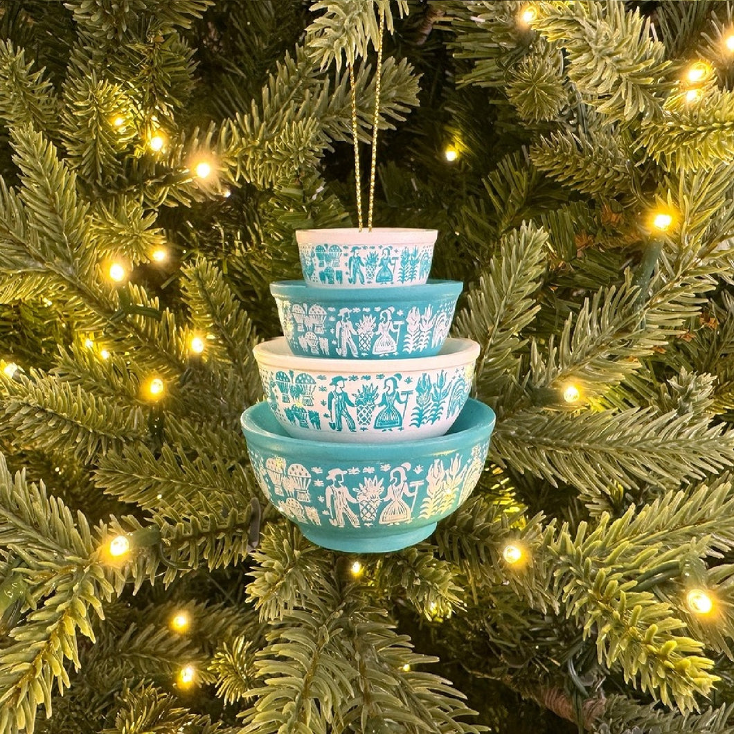 Butterprint Pyrex Bowls Ornament